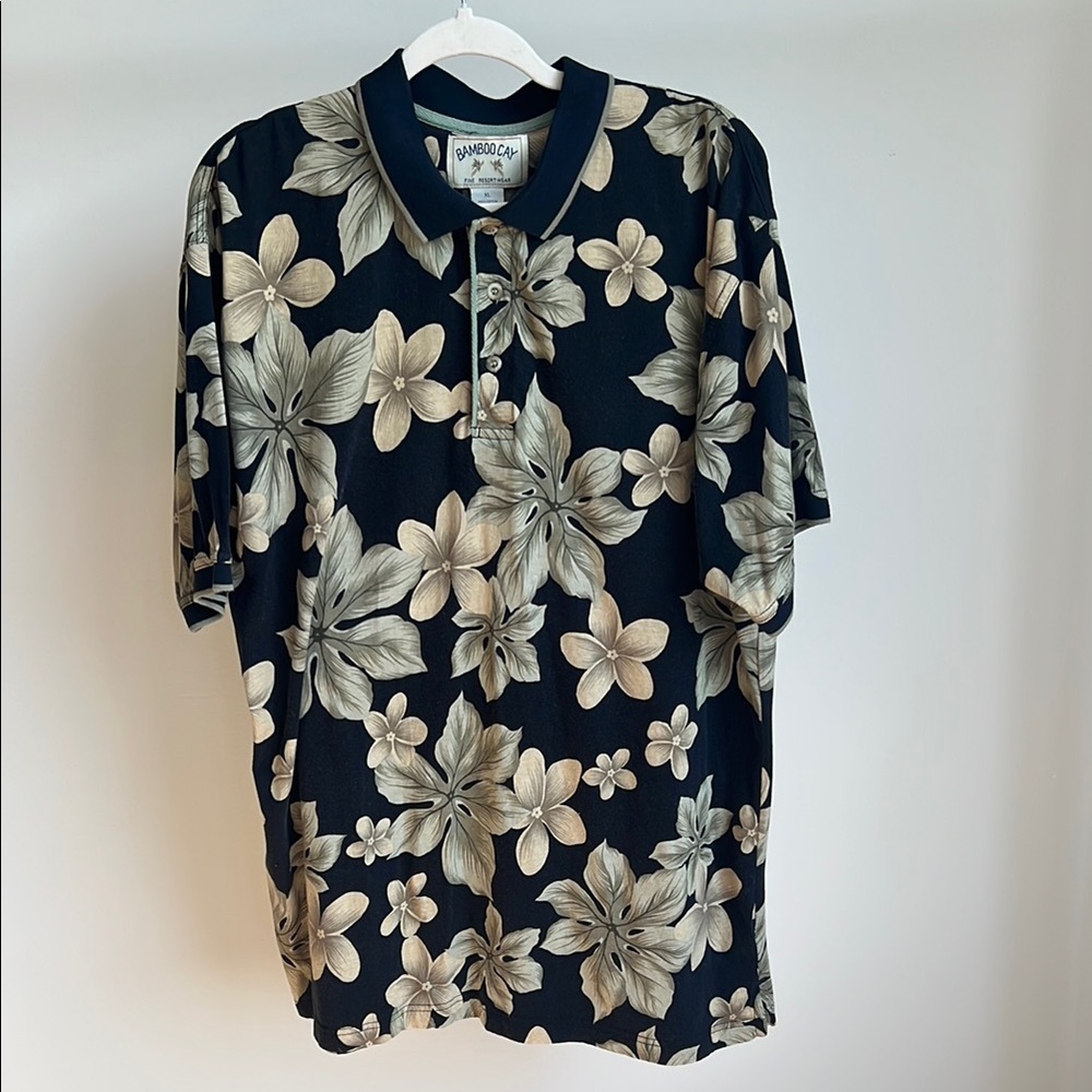 90s Floral Polo Shirt